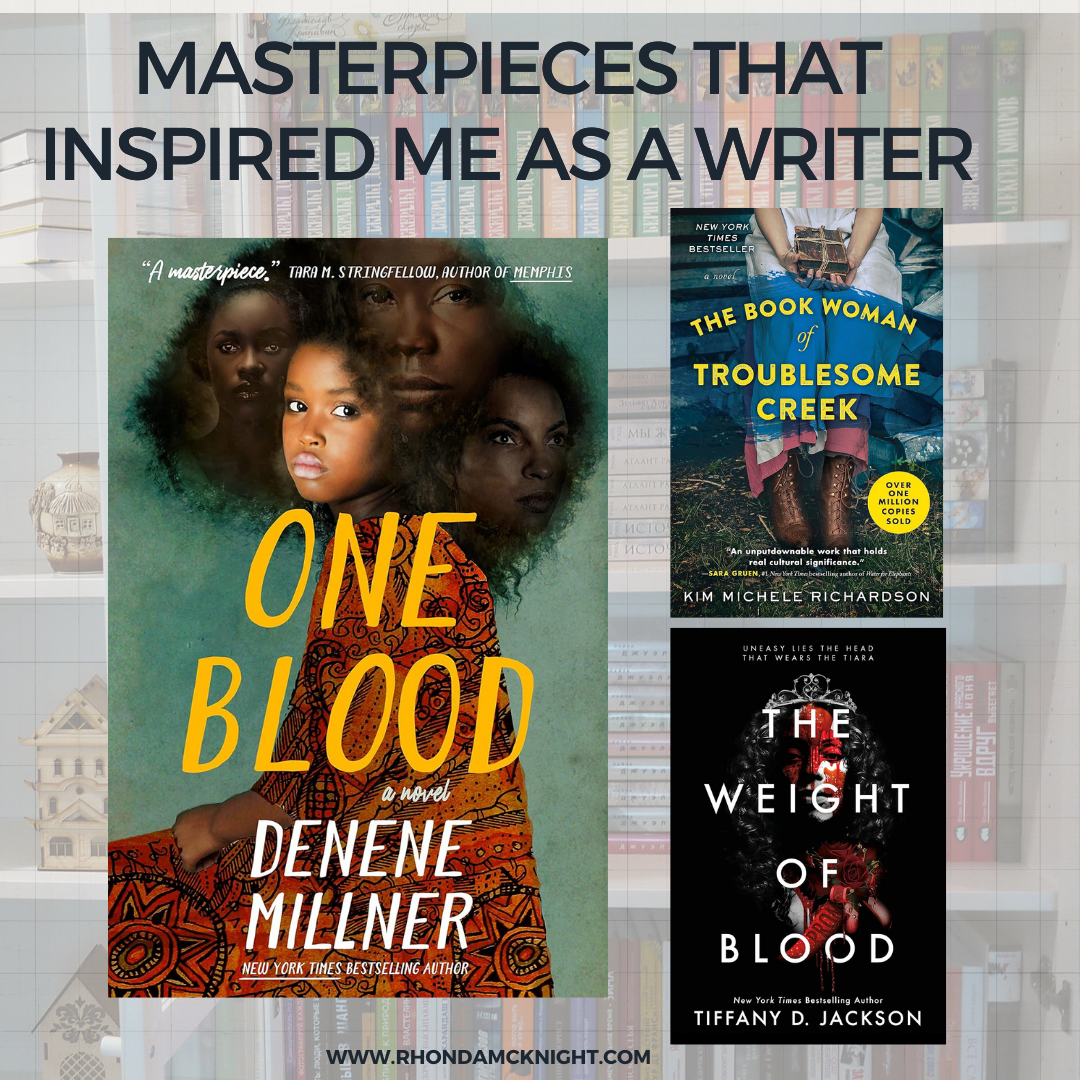 Book covers for One Blood, Bookwoman of Troublesome Creek, The Weight of Blood